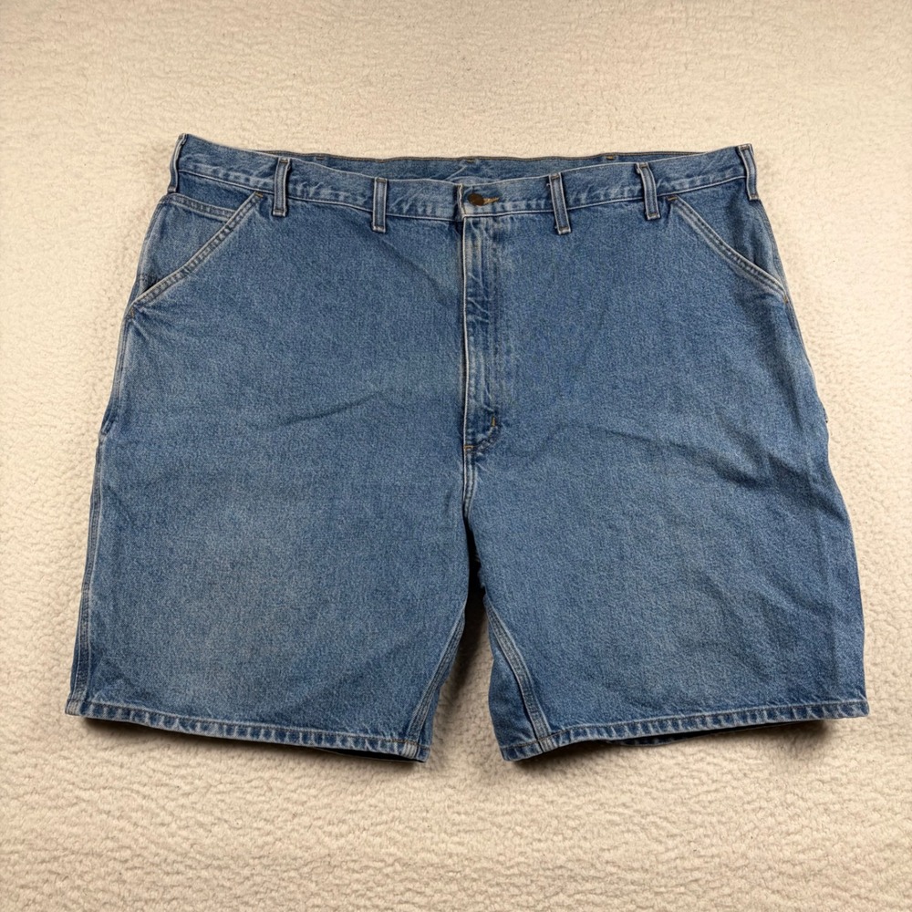 Carhartt B29 STW Carpenter Denim Shorts Mens Utility Workwear 48 Blue Utility